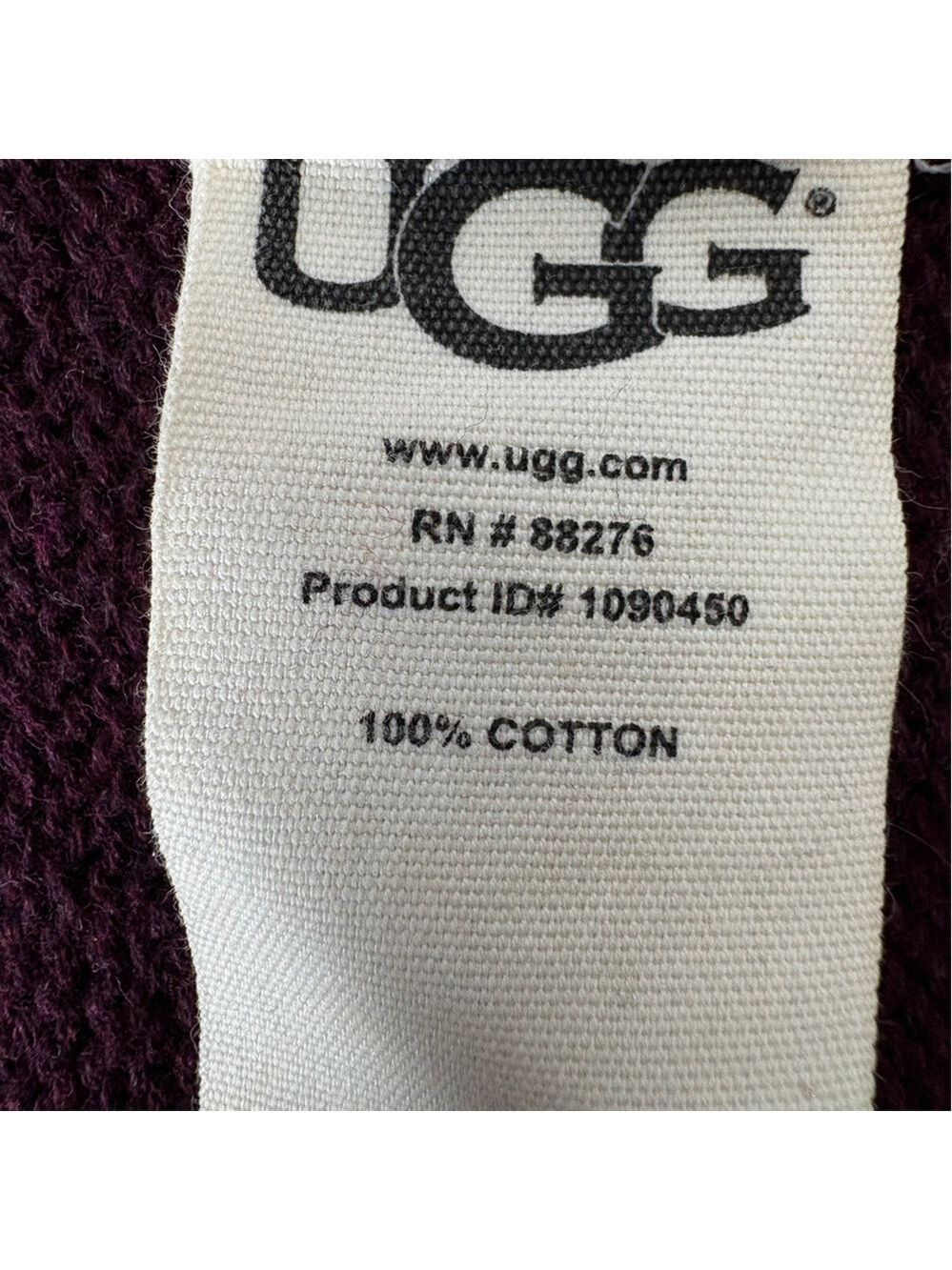 UGG Dark Plum Knit Long Cardigan M/L Pointelle Sweater Dark Academia, Vampi - Picture 11 of 11